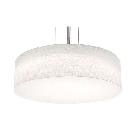 AFX Anton 24in. LED Pendant, Satin Nickel Finish, Linen White Shade ANP2432L5AJUDSN-LW